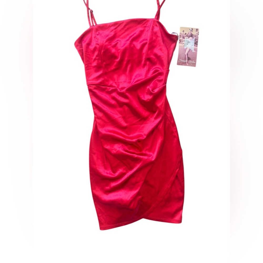 Emerald Sundae Mini Dress in Vibrant Red (A8)
